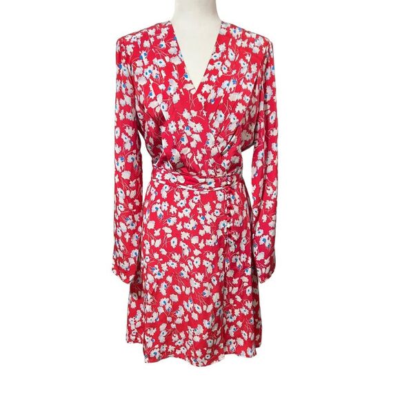 EQUIPMENT New w Tags ! 100% Silk Floral Dress Sz Large - Picture 2 of 15